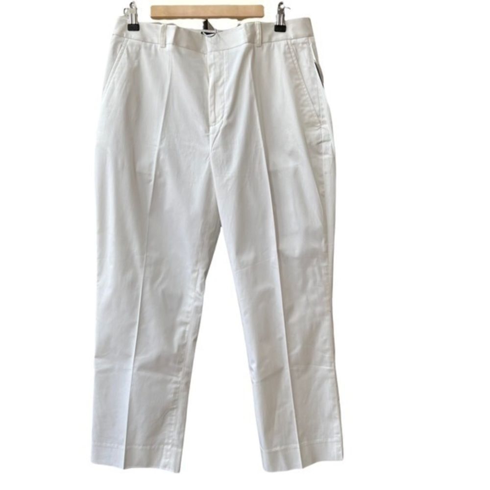 RALPH LAUREN CLASSIC GOLF FIT WHITE Cropped PANTS Cotton Blend SIZE 10 NWT